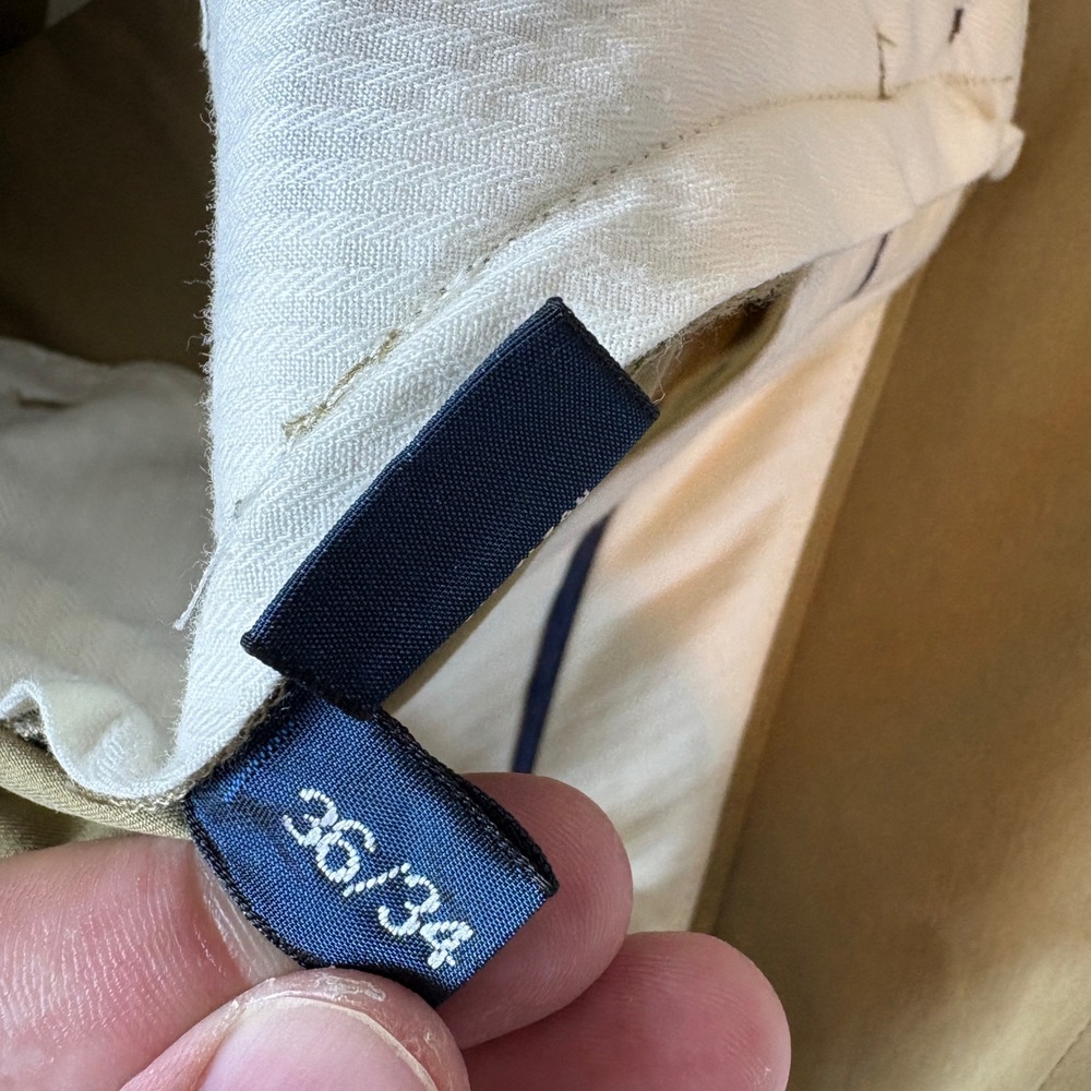 Polo Ralph Lauren Pants Mens 36 (Fits 38x31) Straight Chino Tan Khaki Business - Picture 4 of 11